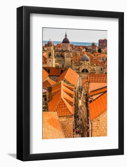 Scenic view of Dubrovnik, Croatia, Europe-Laura Grier-Framed Photographic Print