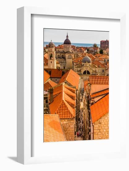 Scenic view of Dubrovnik, Croatia, Europe-Laura Grier-Framed Photographic Print