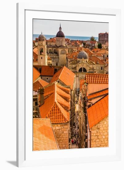 Scenic view of Dubrovnik, Croatia, Europe-Laura Grier-Framed Photographic Print