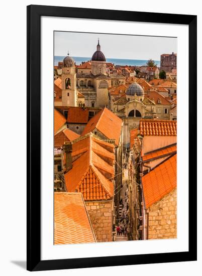 Scenic view of Dubrovnik, Croatia, Europe-Laura Grier-Framed Photographic Print