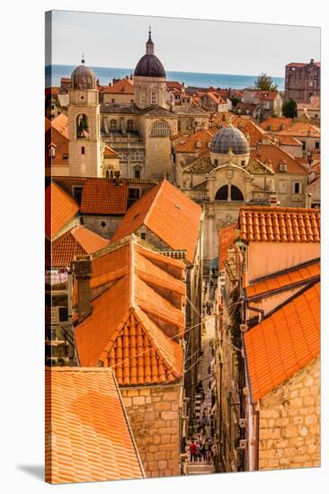 Scenic view of Dubrovnik, Croatia, Europe-Laura Grier-Stretched Canvas