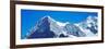 Scenic view of Eiger and Monch mountain peaks from Kleine Scheidegg Mountain, Switzerland-null-Framed Photographic Print