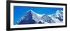 Scenic view of Eiger and Monch mountain peaks from Kleine Scheidegg Mountain, Switzerland-null-Framed Photographic Print