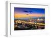 Scenic View of Florence after Sunset from Piazzale Michelangelo-MartinM303-Framed Photographic Print