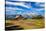 Scenic View of Grand Teton with Old Wooden Farm-MartinM303-Stretched Canvas