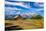 Scenic View of Grand Teton with Old Wooden Farm-MartinM303-Mounted Photographic Print