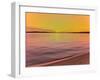 Scenic view of lake at dusk, Sand Point, Pictured Rocks National Lakeshore, Upper Peninsula, Alg...-null-Framed Photographic Print