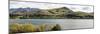 Scenic view of Lake Hayes near Arrowtown, Queenstown Lakes District, Central Otago, Otago Region...-null-Mounted Photographic Print