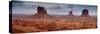 Scenic view of mittens on Monument Valley, Utah-Arizona, USA-null-Stretched Canvas