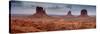 Scenic view of mittens on Monument Valley, Utah-Arizona, USA-null-Stretched Canvas