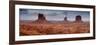 Scenic view of mittens on Monument Valley, Utah-Arizona, USA-null-Framed Photographic Print