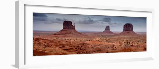 Scenic view of mittens on Monument Valley, Utah-Arizona, USA-null-Framed Photographic Print