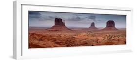 Scenic view of mittens on Monument Valley, Utah-Arizona, USA-null-Framed Photographic Print