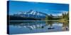 Scenic view of Mount Rundle reflected in Two Jack Lake, Banff National Park, Alberta, Canada-null-Stretched Canvas