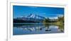 Scenic view of Mount Rundle reflected in Two Jack Lake, Banff National Park, Alberta, Canada-null-Framed Photographic Print