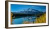 Scenic view of Mount Rundle reflected in Two Jack Lake, Banff National Park, Alberta, Canada-null-Framed Photographic Print