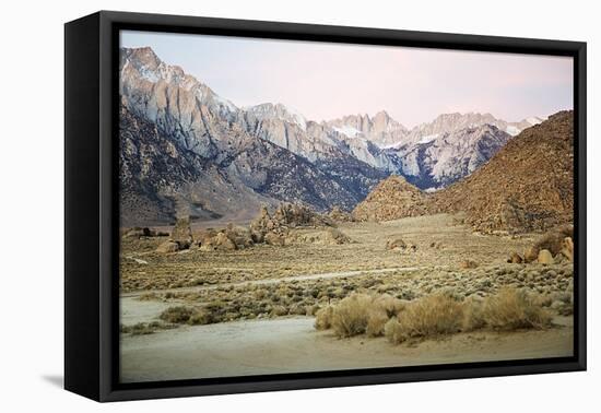 Scenic View Of Mount Whitney From The Alabama Hill In The Morning Light-Ron Koeberer-Framed Stretched Canvas