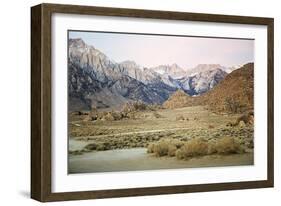 Scenic View Of Mount Whitney From The Alabama Hill In The Morning Light-Ron Koeberer-Framed Photographic Print