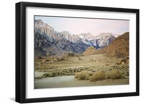 Scenic View Of Mount Whitney From The Alabama Hill In The Morning Light-Ron Koeberer-Framed Photographic Print