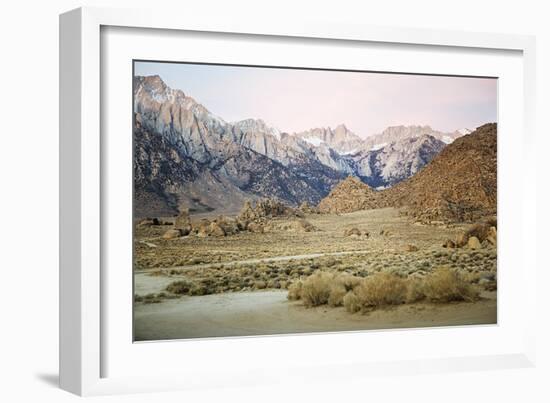 Scenic View Of Mount Whitney From The Alabama Hill In The Morning Light-Ron Koeberer-Framed Photographic Print