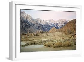 Scenic View Of Mount Whitney From The Alabama Hill In The Morning Light-Ron Koeberer-Framed Photographic Print