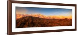 Scenic View of Mountains, Mount Whitney, Lone Pine Peak, Sierra Nevada, California, USA-null-Framed Photographic Print