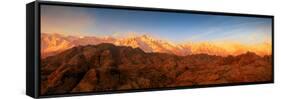 Scenic View of Mountains, Mount Whitney, Lone Pine Peak, Sierra Nevada, California, USA-null-Framed Stretched Canvas