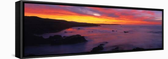 Scenic view of Pacific coastline at dawn, California, USA-null-Framed Stretched Canvas