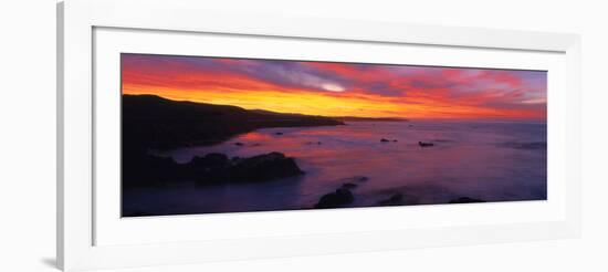 Scenic view of Pacific coastline at dawn, California, USA-null-Framed Photographic Print