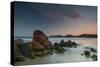 Scenic View of Praia Do Rosa Beach in Florianopolis Mainland at Sunset-Alex Saberi-Stretched Canvas