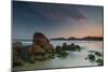 Scenic View of Praia Do Rosa Beach in Florianopolis Mainland at Sunset-Alex Saberi-Mounted Photographic Print