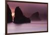 Scenic view of rock formations on the beach, Haystack Rock, Cannon Beach, Samuel H. Boardman Sta...-Panoramic Images-Framed Photographic Print