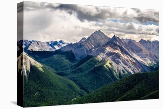 Scenic View of Rocky Mountains Range, Alberta, Canada-MartinM303-Stretched Canvas