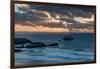 Scenic view of Sand Dollar Beach at sunset, Plaskett Creek, Big Sur, California, USA-null-Framed Photographic Print