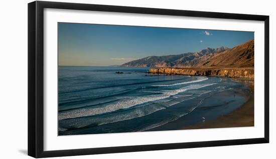 Scenic view of Sand Dollar Beach, Plaskett Creek, Big Sur, California, USA-null-Framed Photographic Print