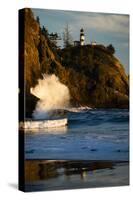 Scenic view of seacoast, Cape Disappointment State Park, Washington, USA-Panoramic Images-Stretched Canvas