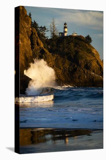 Scenic view of seacoast, Cape Disappointment State Park, Washington, USA-Panoramic Images-Stretched Canvas