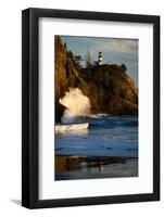 Scenic view of seacoast, Cape Disappointment State Park, Washington, USA-Panoramic Images-Framed Photographic Print