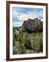 Scenic view of Smith Rock, Crooked River, Smith Rock State Park, Deschutes County, Oregon, USA-null-Framed Photographic Print