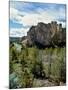 Scenic view of Smith Rock, Crooked River, Smith Rock State Park, Deschutes County, Oregon, USA-null-Mounted Photographic Print