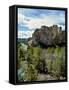 Scenic view of Smith Rock, Crooked River, Smith Rock State Park, Deschutes County, Oregon, USA-null-Framed Stretched Canvas