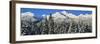 Scenic view of snowcapped mountain, Kenai Mountains, Alaska, USA-Panoramic Images-Framed Photographic Print