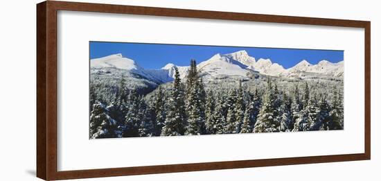 Scenic view of snowcapped mountain, Kenai Mountains, Alaska, USA-Panoramic Images-Framed Photographic Print