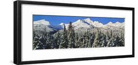 Scenic view of snowcapped mountain, Kenai Mountains, Alaska, USA-Panoramic Images-Framed Photographic Print