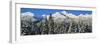 Scenic view of snowcapped mountain, Kenai Mountains, Alaska, USA-Panoramic Images-Framed Photographic Print