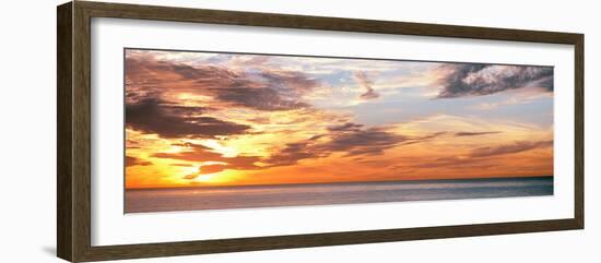 Scenic view of sunset over Pacific Ocean, La Jolla, San Diego, San Diego County, California, USA-null-Framed Photographic Print