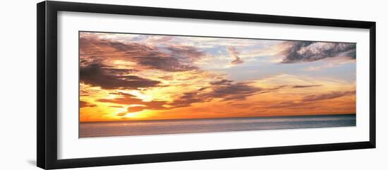 Scenic view of sunset over Pacific Ocean, La Jolla, San Diego, San Diego County, California, USA-null-Framed Premium Photographic Print