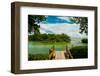 Scenic View of the Florida Keys with Mangroves.-Fotoluminate LLC-Framed Photographic Print