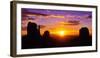 Scenic view of the Monument Valley at sunrise, Arizona, USA-null-Framed Photographic Print