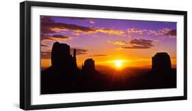 Scenic view of the Monument Valley at sunrise, Arizona, USA-null-Framed Photographic Print